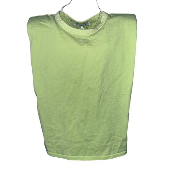 Beautiful ENDLESS ROSE  SHOULDER PAD SHIRT size Small womens shirt green - Picture 1 of 13